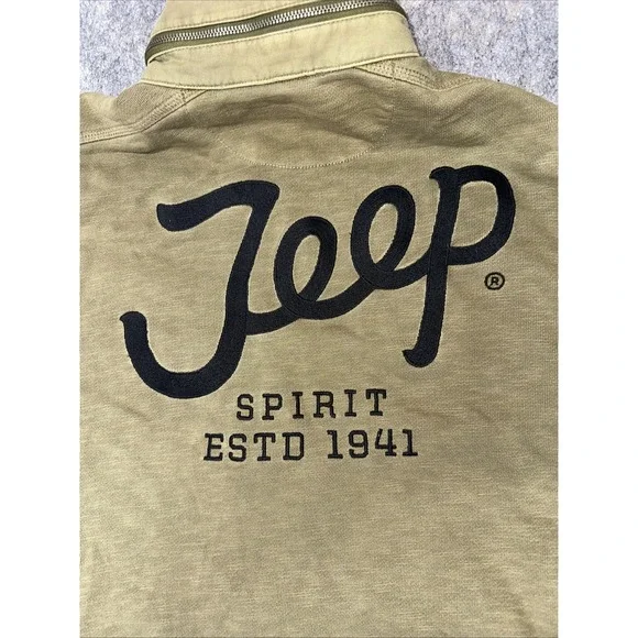 Jeep Spirit Zip Hooded Jacket Small Full Zip, Large Logo Stitching (2U-12) - Picture 1 of 11